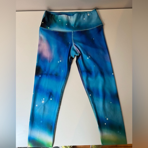 My Inner Fire Aurora Borealis Yoga Pants Size 6 - Picture 2 of 7